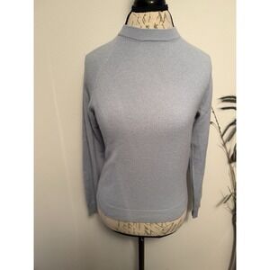 agnes b‎ Paris Cashmere  Sweater Long Sleeve Blue Women's Size S